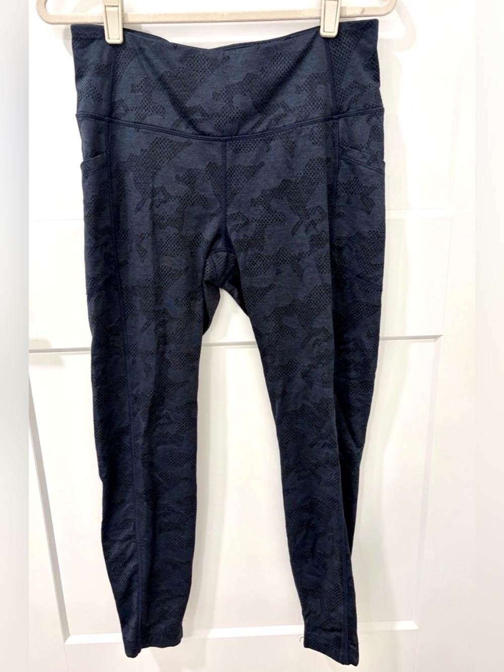 Mondetta Performance Brushed Jacquard Leggings Dark Gray High Rise Pockets
